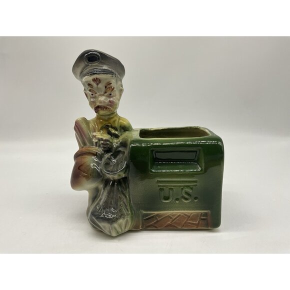 Royal Copley MCM Mailbox Design Planters, Set of 2, Collectible Home Decor Vtg - Picture 5 of 16